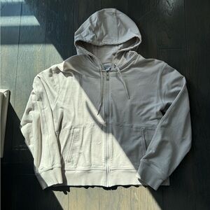 Athleta Light Tan Hooded Zip-Up